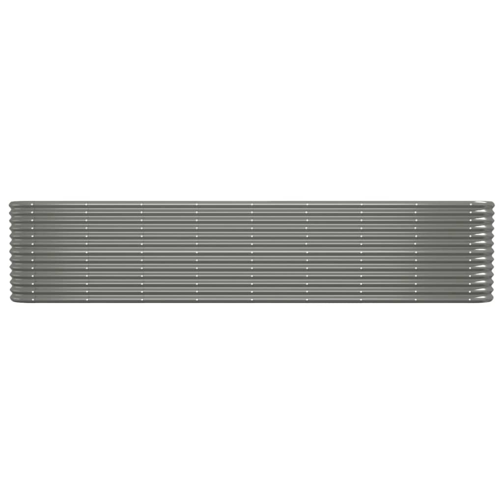 VIDAXL -Pflanzer 332x40x68 cm Pulver -Stahlgrau grau