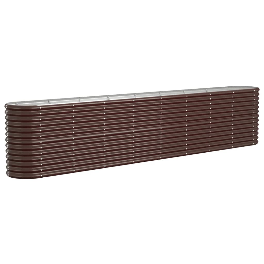 VIDAXL -Pflanzer 332x40x68 cm Pulver -Stahlbraun