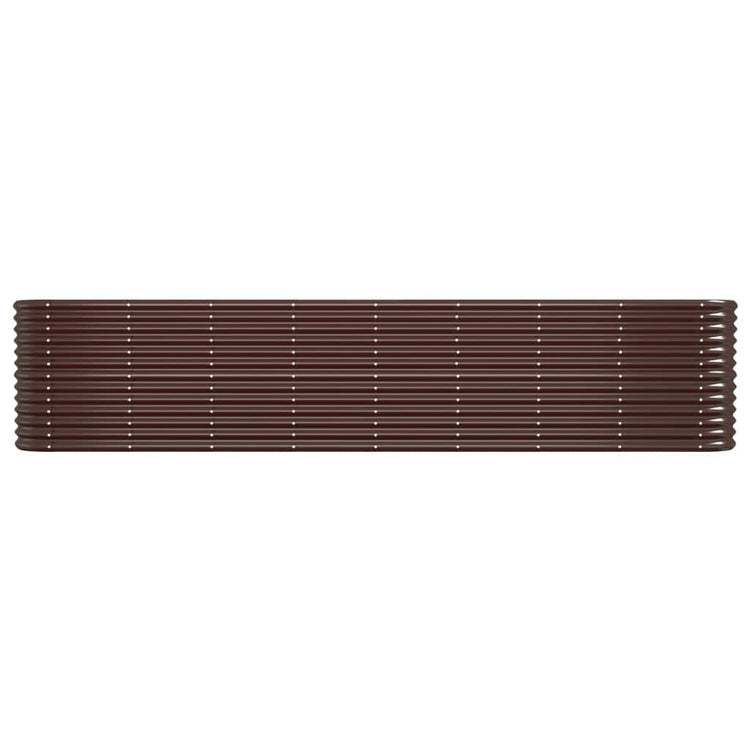 VIDAXL -Pflanzer 332x40x68 cm Pulver -Stahlbraun