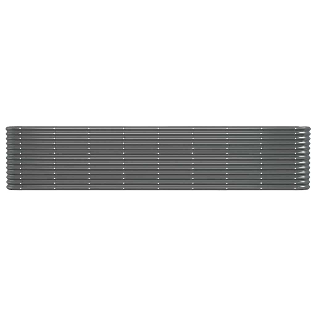 VIDAXL -Pflanzer 332x40x68 cm Pulver -beschichteter Stahl -Anthrazit -Verschärfen