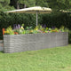 VIDAXL -Pflanzer 332x40x68 cm Pulver -bezogenes Stahl Silber gefärbt