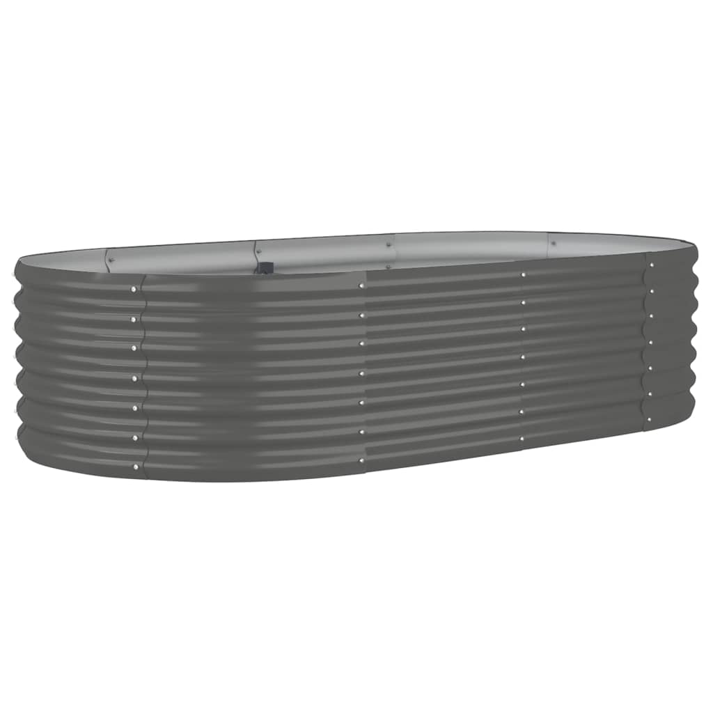 VIDAXL -Planungsbox 152x80x36 cm Pulver -Stahl grau