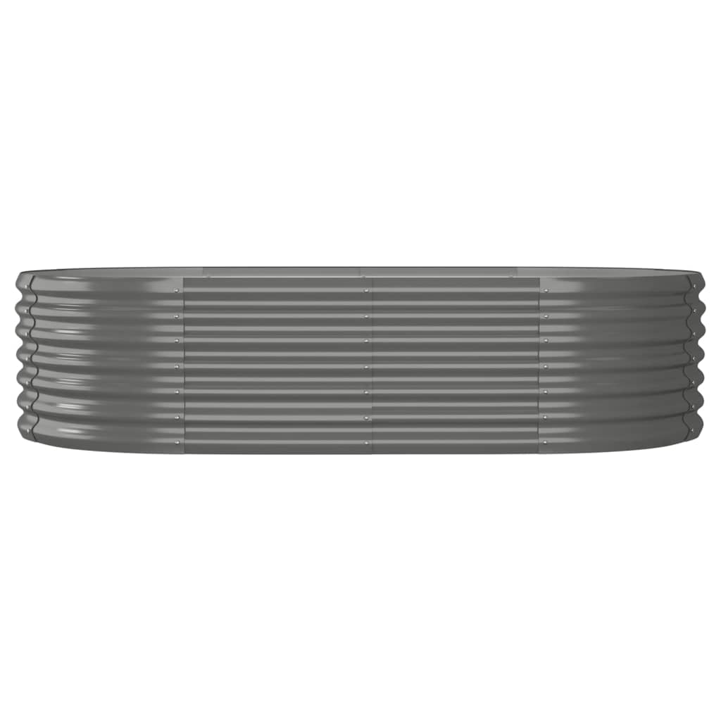 VIDAXL -Planungsbox 152x80x36 cm Pulver -Stahl grau
