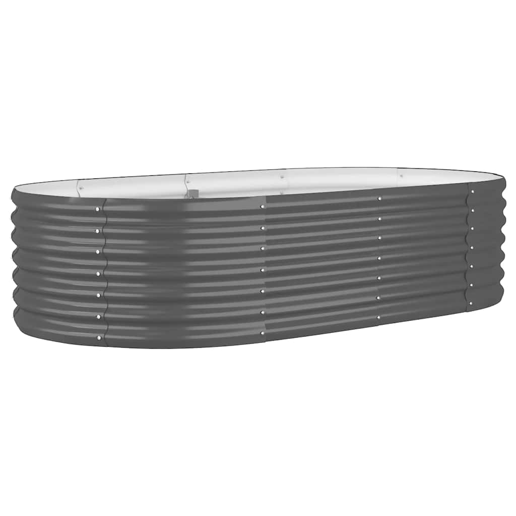 VIDAXL -Pflanzer 152x80x36 cm Pulver -beschichteter Stahl -Anthrazit -Verschärfen