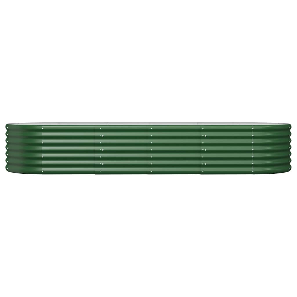 VIDAXL -Planungsbox 224x80x36 cm Pulver -bezogenes Stahlgrün
