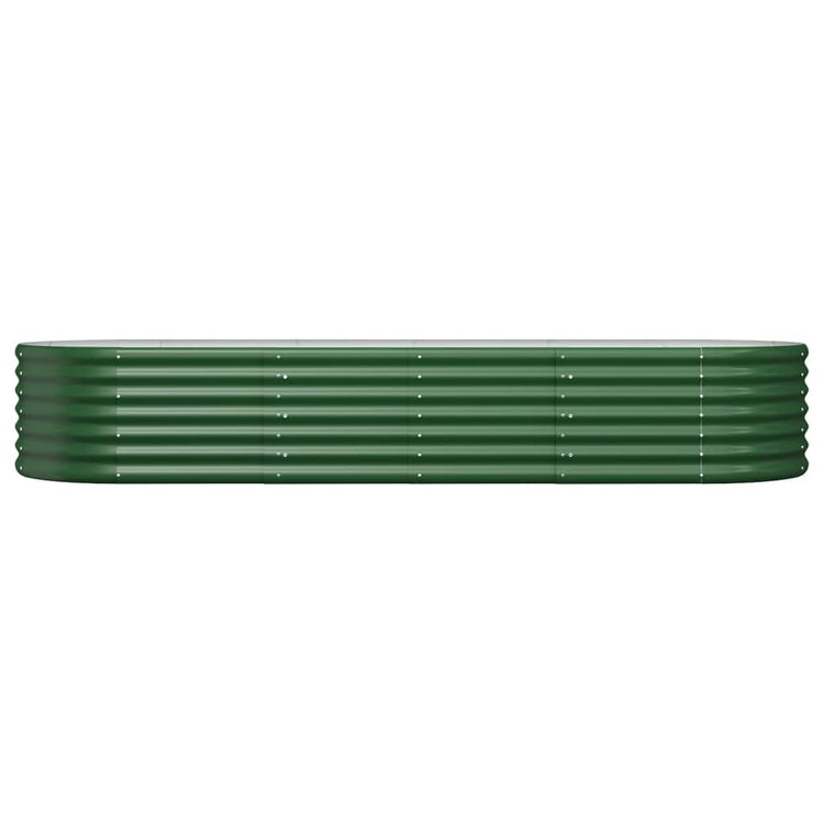 VIDAXL -Planungsbox 224x80x36 cm Pulver -bezogenes Stahlgrün