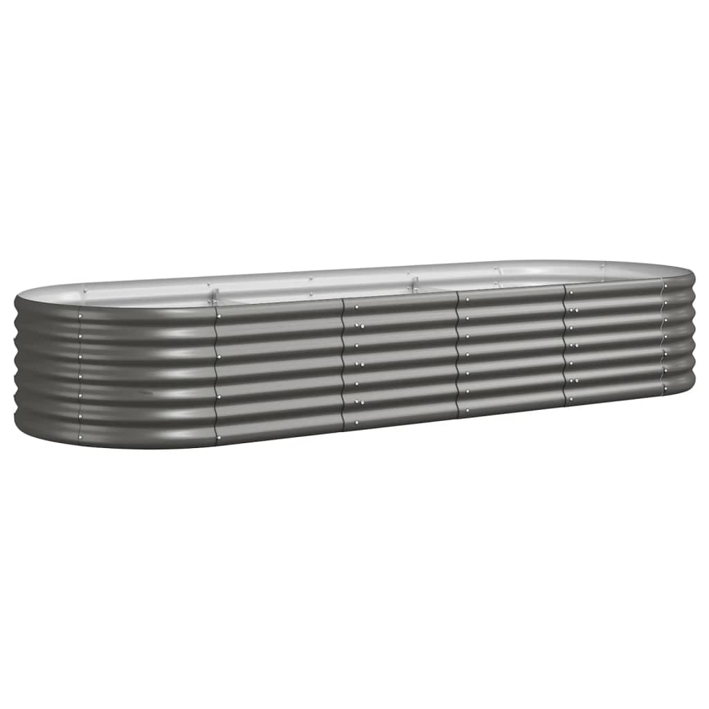 VIDAXL -Planungsbox 224x80x36 cm Pulver -Stahl grau