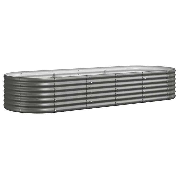 VIDAXL -Planungsbox 224x80x36 cm Pulver -Stahl grau