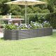 VIDAXL -Planungsbox 224x80x36 cm Pulver -Stahl grau