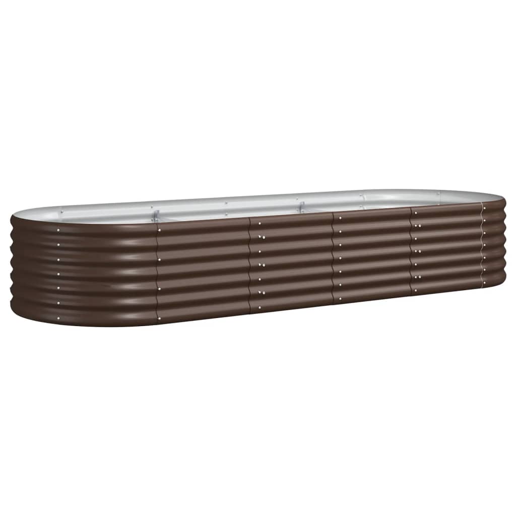 VIDAXL -Planungsbox 224x80x36 cm Pulver -Stahlbraun