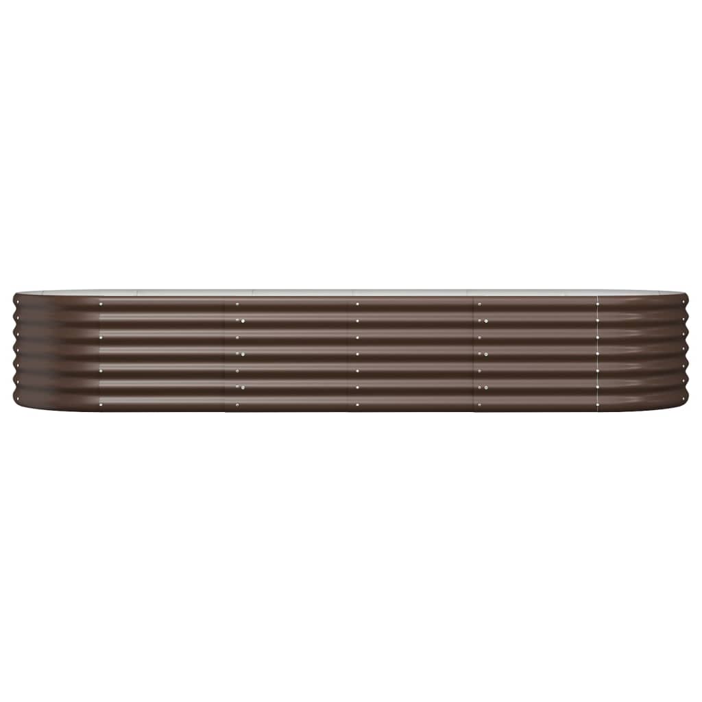 VIDAXL -Planungsbox 224x80x36 cm Pulver -Stahlbraun