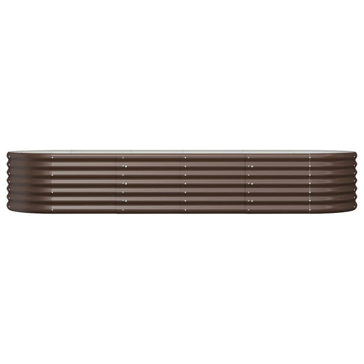 VIDAXL -Planungsbox 224x80x36 cm Pulver -Stahlbraun