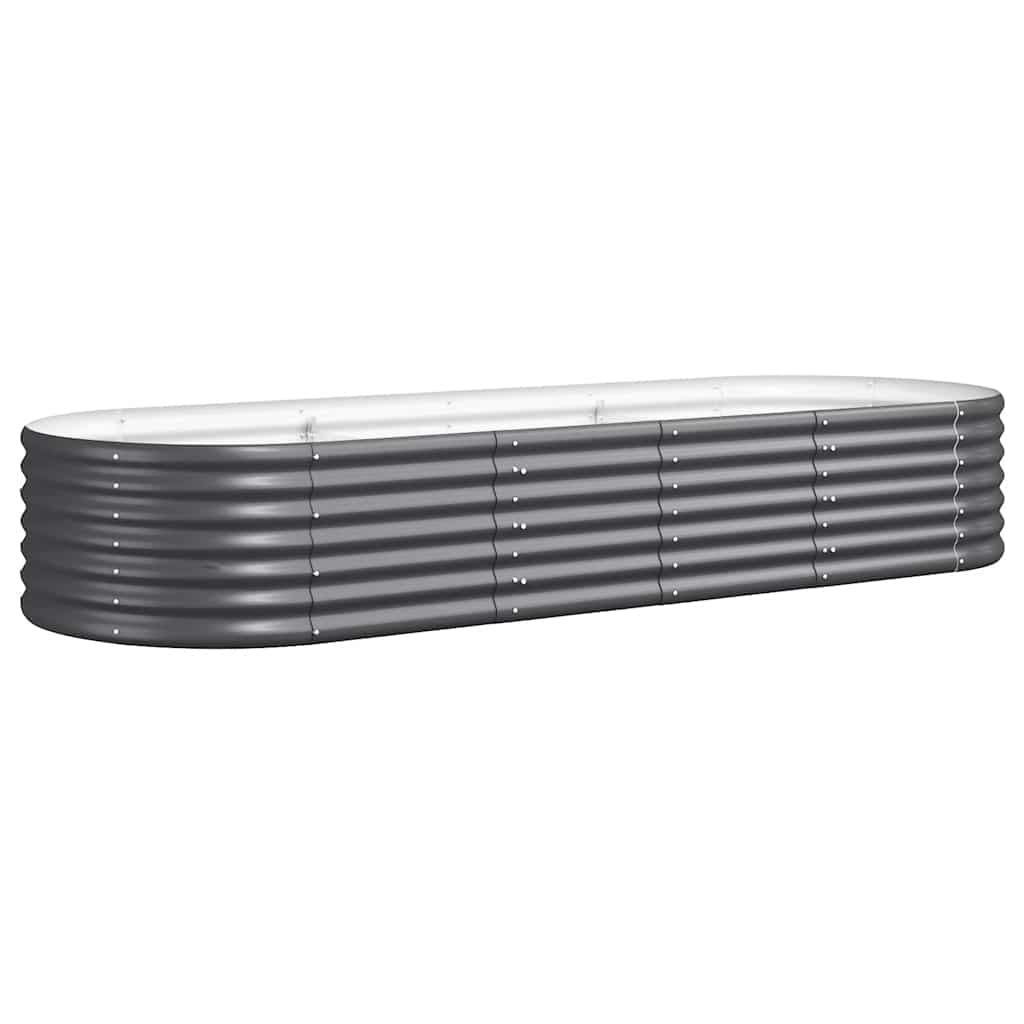 VIDAXL -Planungsbox 224x80x36 cm Pulver -beschichteter Stahl -Anthrazit -Verschärfen