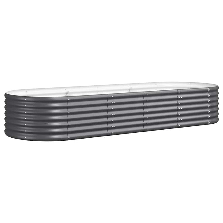 VIDAXL -Planungsbox 224x80x36 cm Pulver -beschichteter Stahl -Anthrazit -Verschärfen