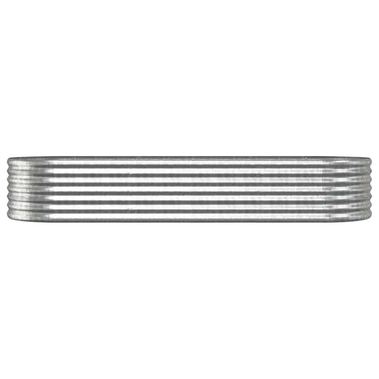 VIDAXL -Planungsbox 224x80x36 cm Pulver -Stahl Silber gefärbt