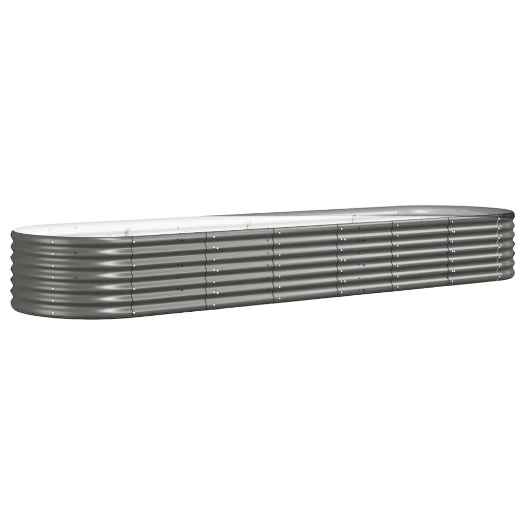 VIDAXL -Planungsbox 296x80x36 cm Pulver -Stahlgrau grau