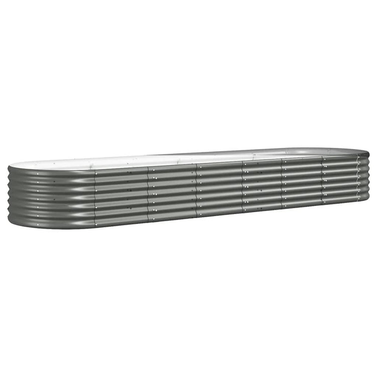 VIDAXL -Planungsbox 296x80x36 cm Pulver -Stahlgrau grau