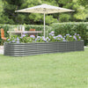 VIDAXL -Planungsbox 296x80x36 cm Pulver -Stahlgrau grau