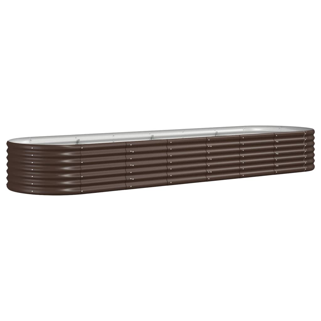 VIDAXL -Planungsbox 296x80x36 cm Pulver -Stahlbraun