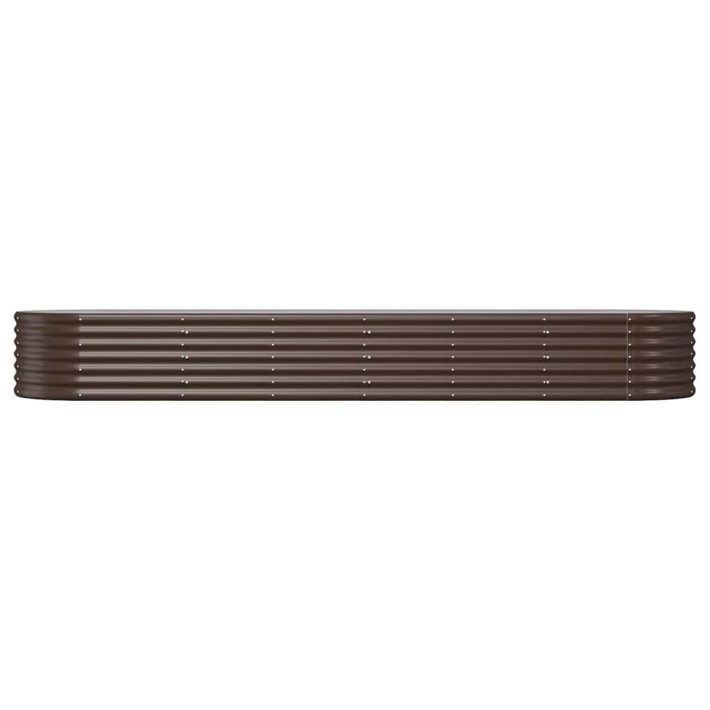 VIDAXL -Planungsbox 296x80x36 cm Pulver -Stahlbraun