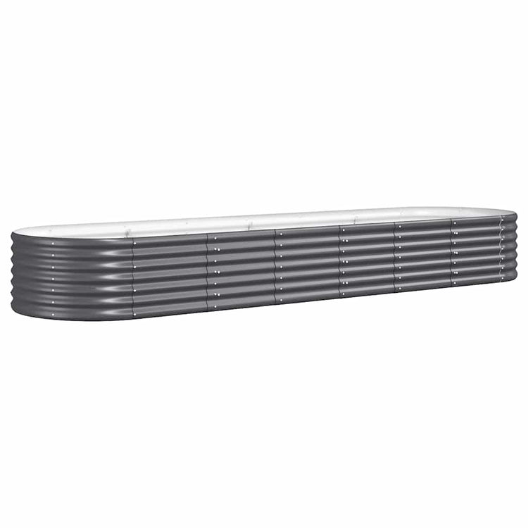 VIDAXL -Planungsbox 296x80x36 cm Pulver -beschichteter Stahl -Anthrazit -Verschärfen