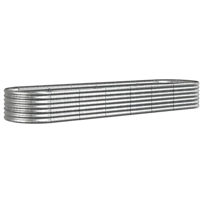 VIDAXL -Planungsbox 296x80x36 cm Pulver -Stahl Silber gefärbt