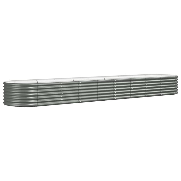 VIDAXL -Pflanzer 368x80x36 cm Pulver -bewegtes Stahlgrau grau