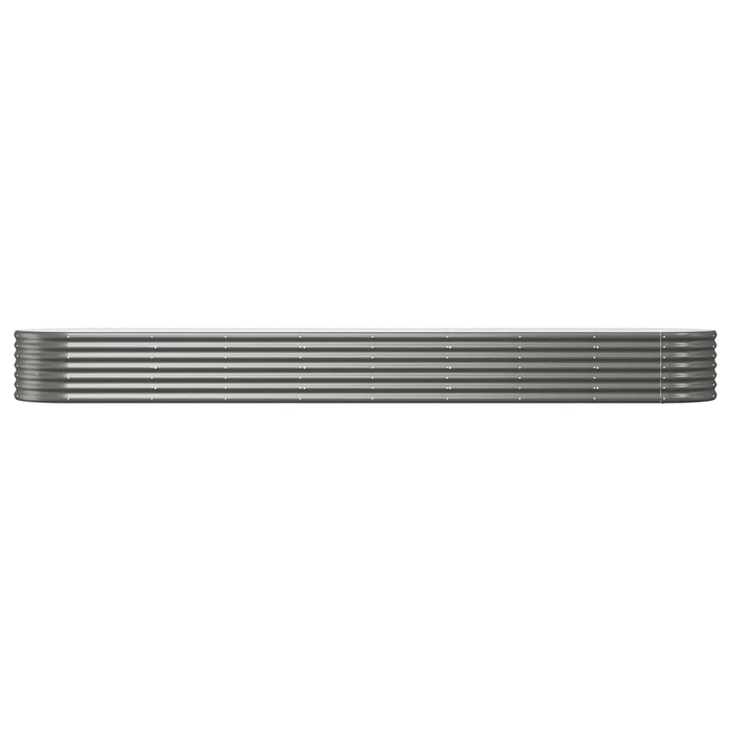 VIDAXL -Pflanzer 368x80x36 cm Pulver -bewegtes Stahlgrau grau