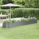 VIDAXL -Pflanzer 368x80x36 cm Pulver -bewegtes Stahlgrau grau