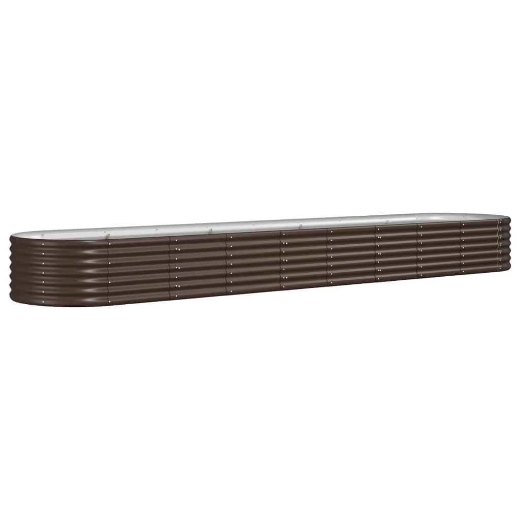 VIDAXL -Planungsbox 368x80x36 cm Pulver -Stahlbraun