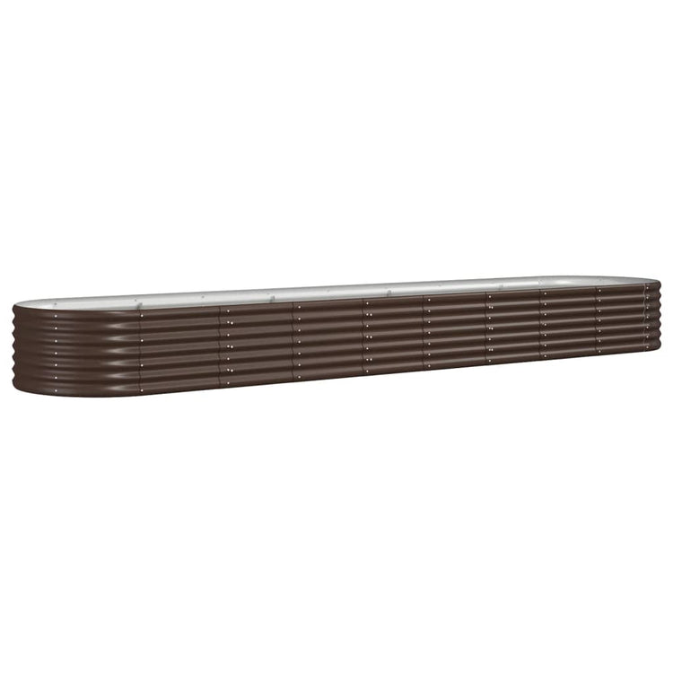 VIDAXL -Planungsbox 368x80x36 cm Pulver -Stahlbraun