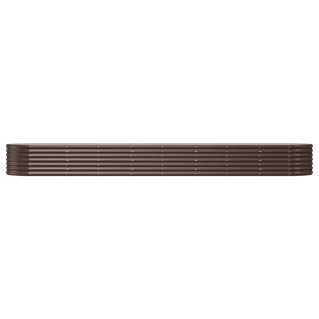 VIDAXL -Planungsbox 368x80x36 cm Pulver -Stahlbraun