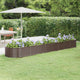VIDAXL -Planungsbox 368x80x36 cm Pulver -Stahlbraun