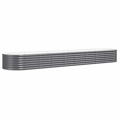 VIDAXL -Planungsbox 368x80x36 cm Pulver -beschichteter Stahl -Anthrazit -Colored