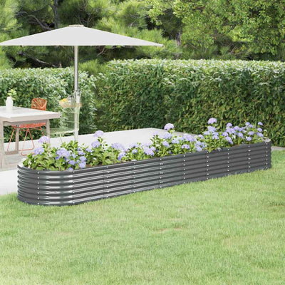 VIDAXL -Planungsbox 368x80x36 cm Pulver -beschichteter Stahl -Anthrazit -Colored