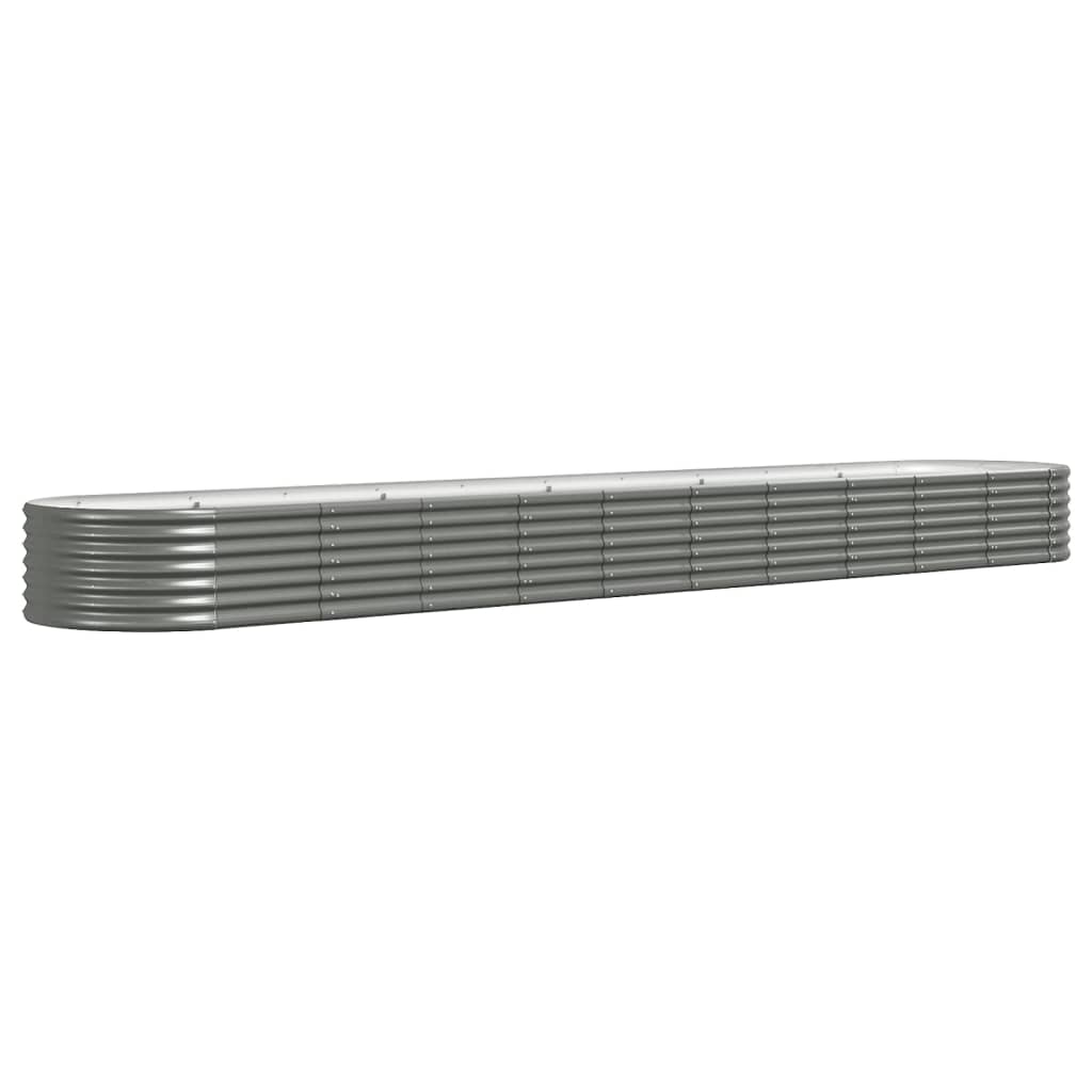 VIDAXL -Planungsbox 440x80x36 cm Pulver -Stahlgrau grau