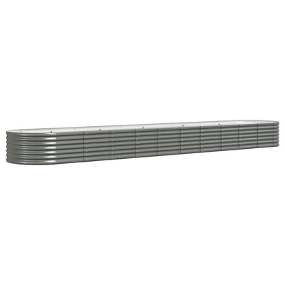 VIDAXL -Planungsbox 440x80x36 cm Pulver -Stahlgrau grau