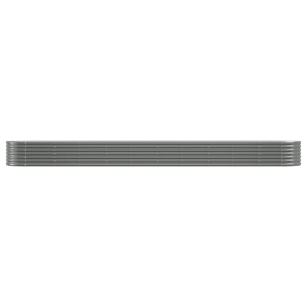 VIDAXL -Planungsbox 440x80x36 cm Pulver -Stahlgrau grau