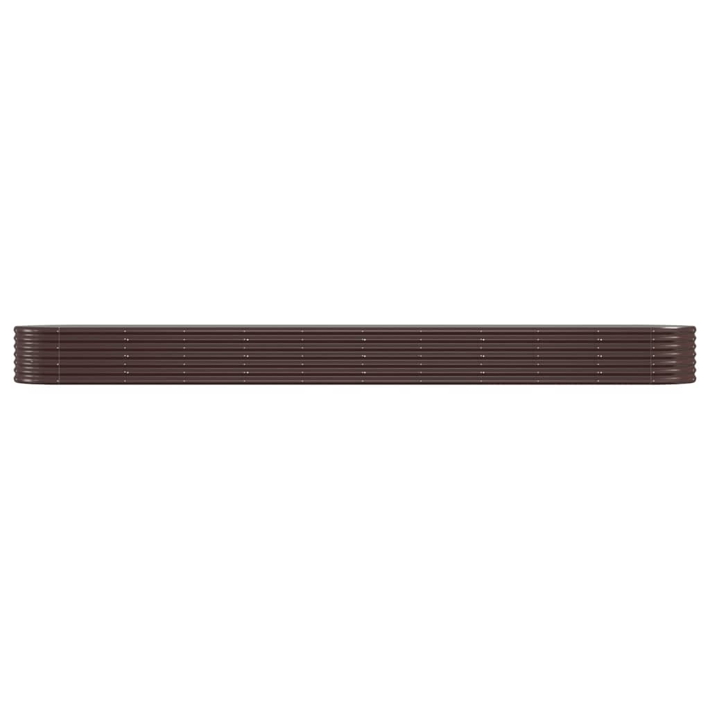 VIDAXL -Planungsbox 440x80x36 cm Pulver -Stahlbraun