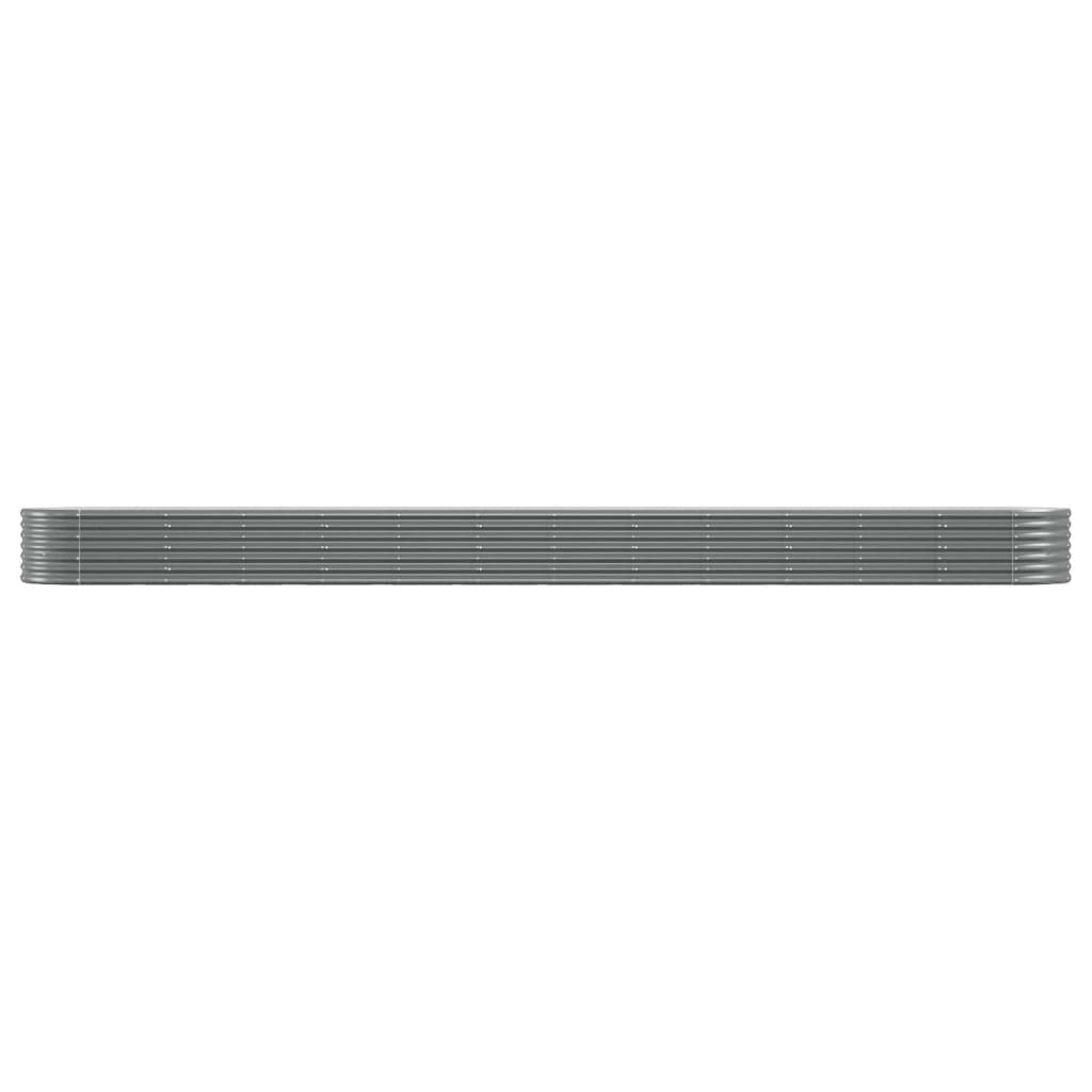 VIDAXL -Planungsbox 512x80x36 cm Pulver -Stahl grau