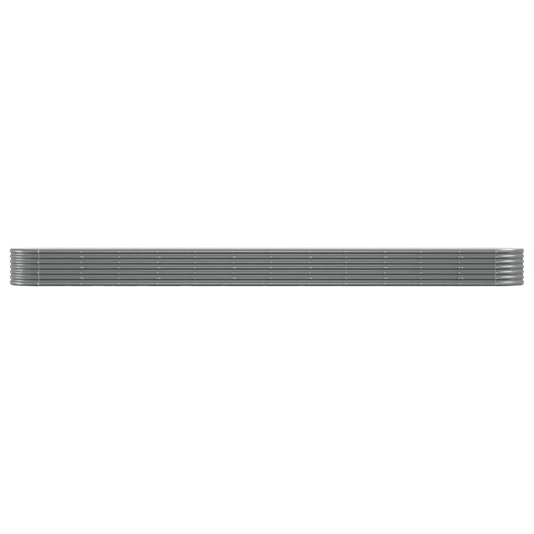 VIDAXL -Planungsbox 512x80x36 cm Pulver -Stahl grau
