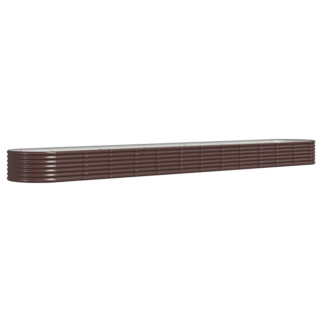 VIDAXL -Planungsbox 512x80x36 cm Pulver -Stahlbraun