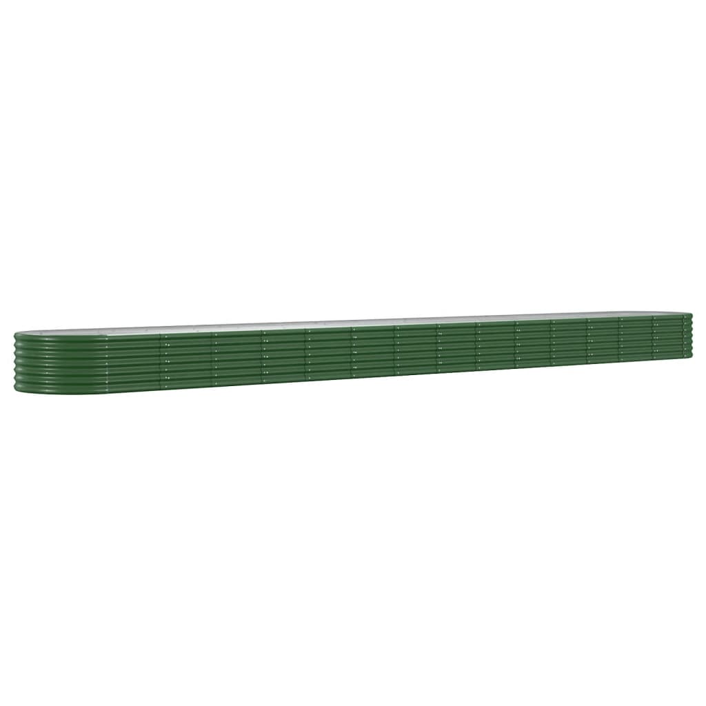 VIDAXL -Planungsbox 620x80x36 cm Pulver -Stahlgrün