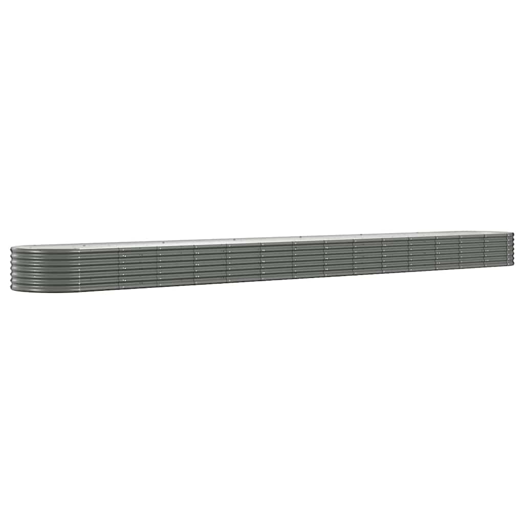 VIDAXL -Planungsbox 620x80x36 cm Pulver -Stahl grau