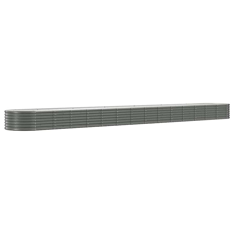 VIDAXL -Planungsbox 620x80x36 cm Pulver -Stahl grau