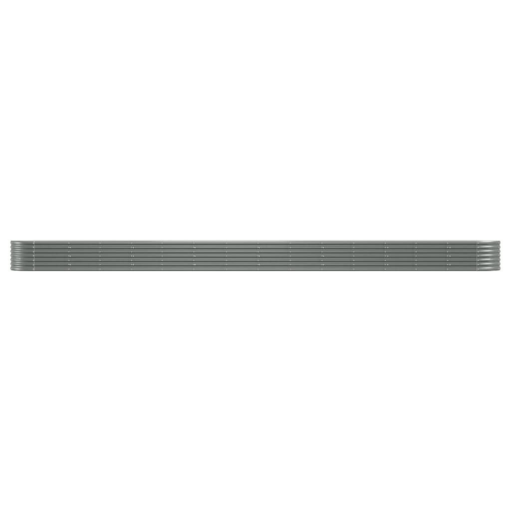 VIDAXL -Planungsbox 620x80x36 cm Pulver -Stahl grau