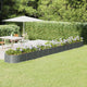 VIDAXL -Planungsbox 620x80x36 cm Pulver -Stahl grau