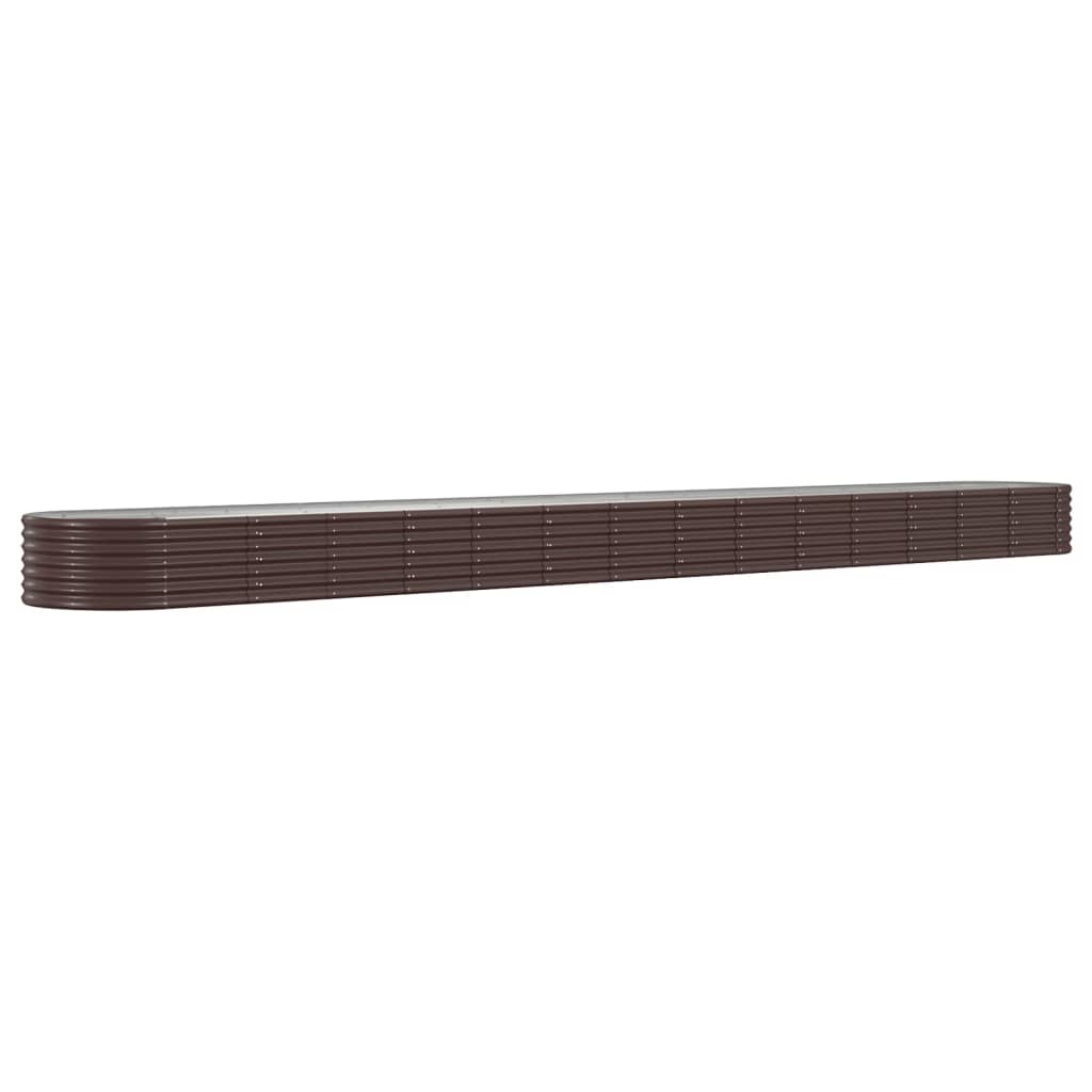 VIDAXL -Planungsbox 620x80x36 cm Pulver -Stahlbraun