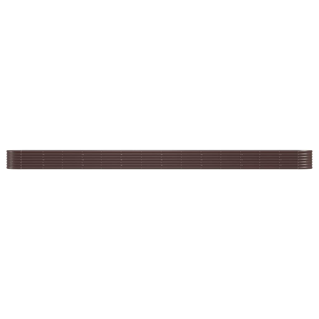 VIDAXL -Planungsbox 620x80x36 cm Pulver -Stahlbraun