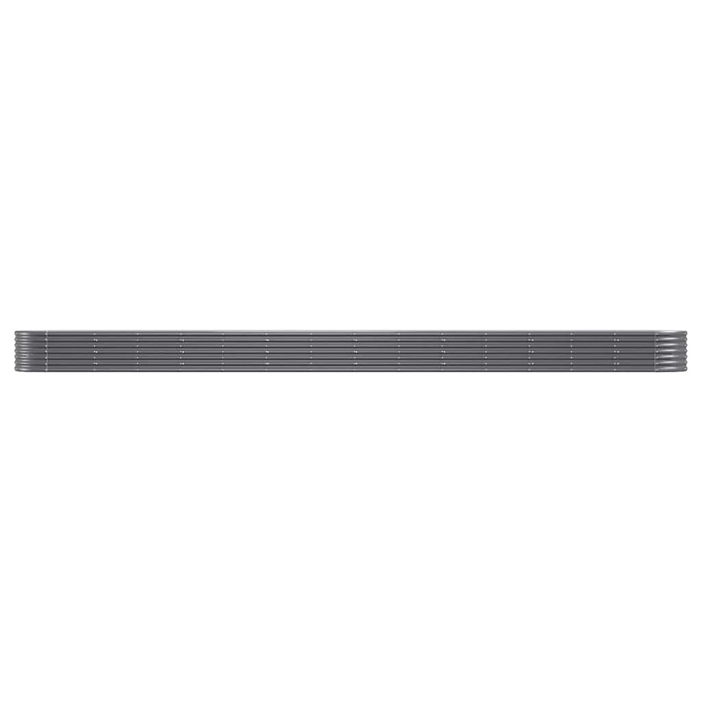 VIDAXL -Planungsbox 620x80x36 cm Pulver -beschichteter Stahl -Anthrazit -Verschärfen